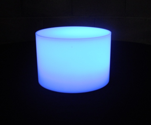 Illuminated Plynth shown in Blue