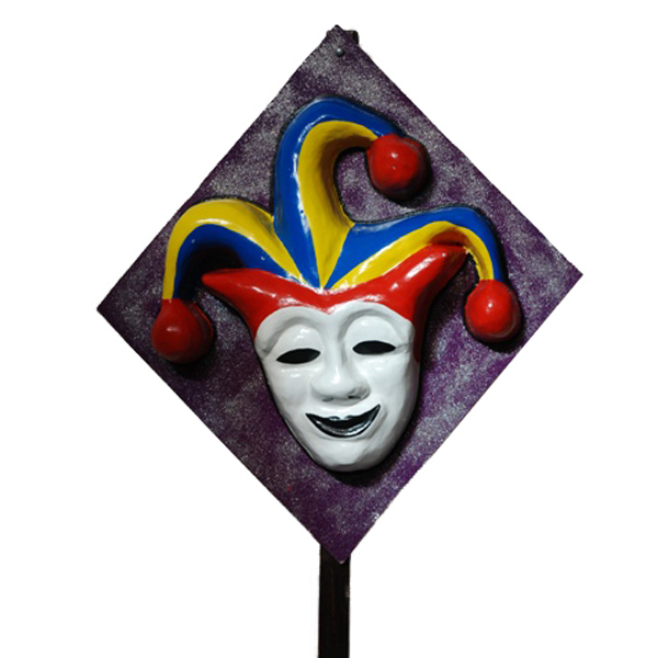 2D Venetian Jester Mask Design 5