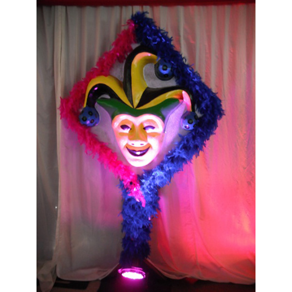 2D Venetian Jester Mask Design 6 with Boas