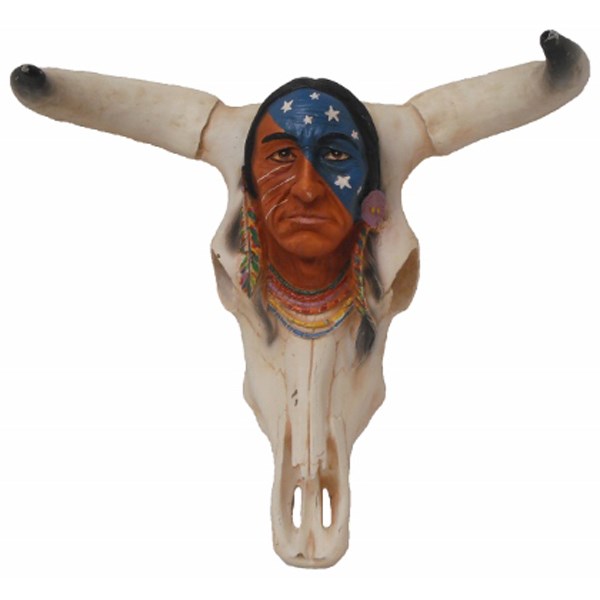 Buffalo Skull c/w Indian Head 3D