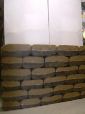  Flat of Sandbags (as wall) c/w brace