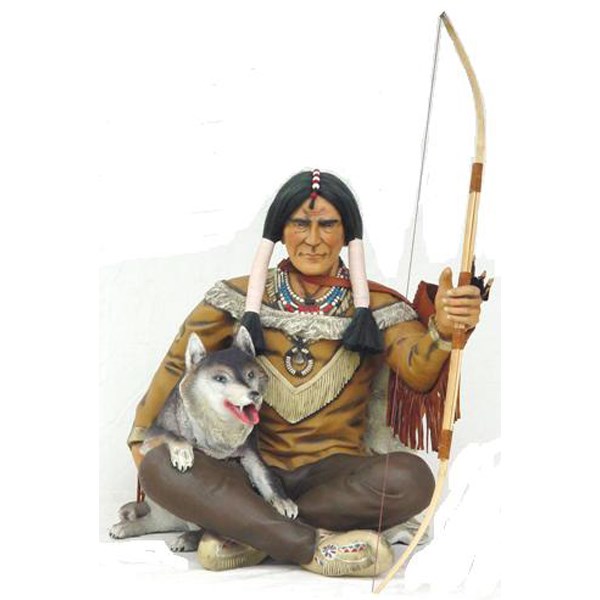 Model of Indian Warrior Sitting