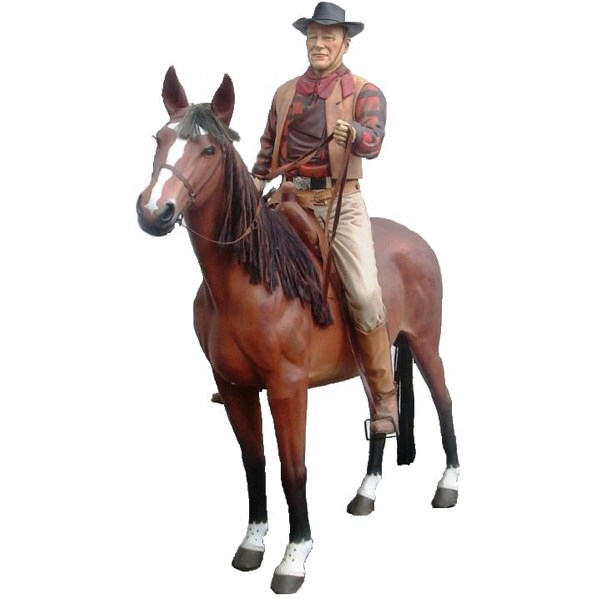 Model of John Wayne on Horse 3D (full size)