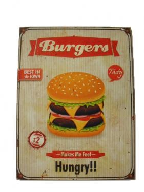 Burgers Make me Feel Hungry Sign 40cm x 30cm