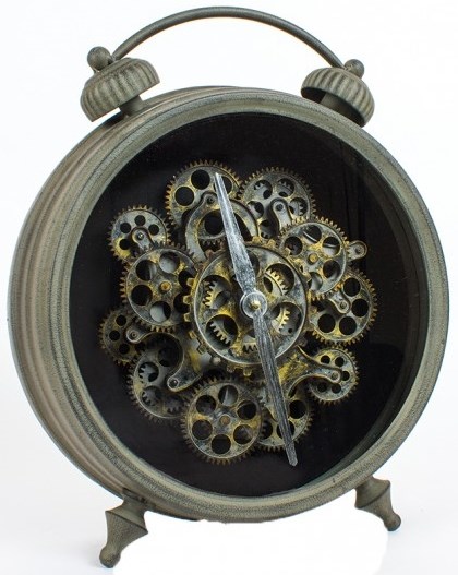 Double Bell Metal Clock
