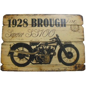 Motorcyle 1928 Brough Sign 40cm x 58cm