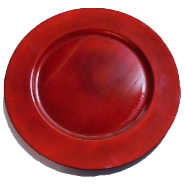 Plate Round Dark Red 33cm (Display purpose only)