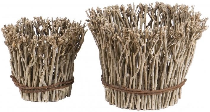 Set of 2 Twig Baskets
