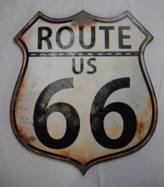 Vintage metal "Route 66" Sign 52cm x 46cm