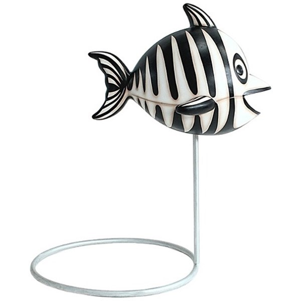 Black & White Fish Model on stand