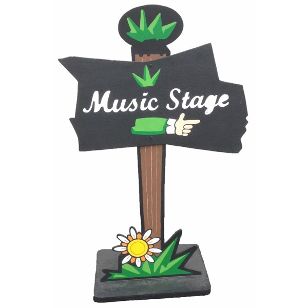 'Music Stage' sign