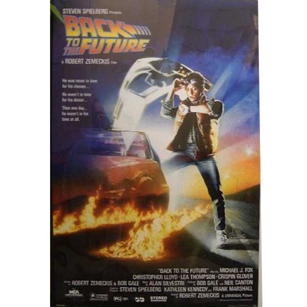 Back to the Future poster with stand