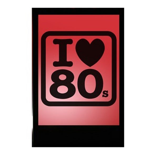 I Love 80's silhouette