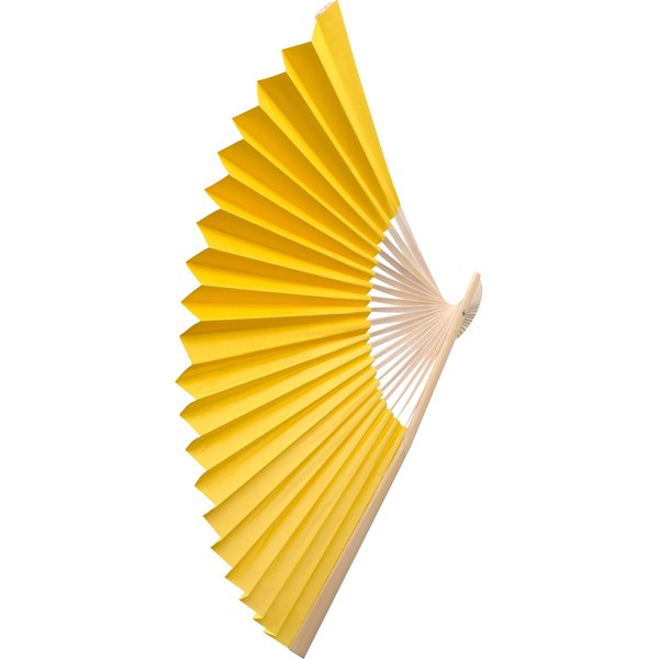 Plain paper fan - Yellow