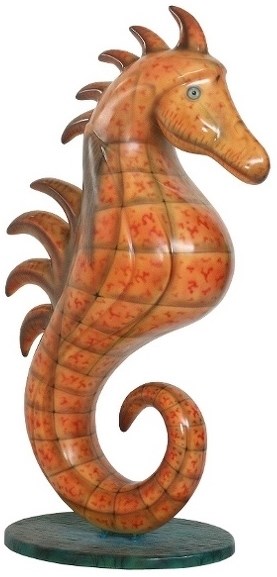 Seahorse 3D model on stand