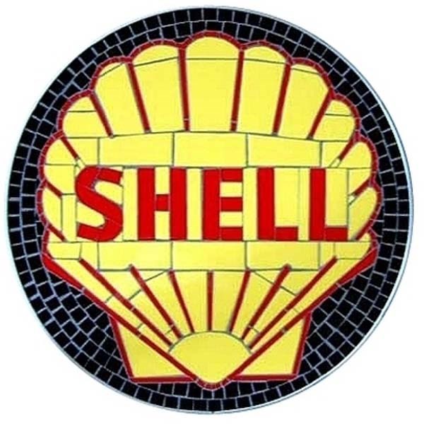 Shell Mosaic Tile Wallhanging