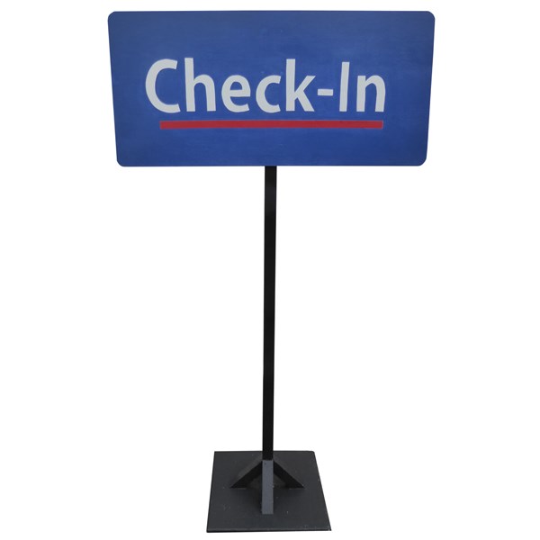 Check In Sign with Post