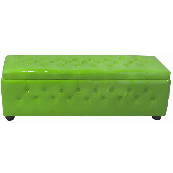 Chesterfield Banquette in Gloss Lime Green