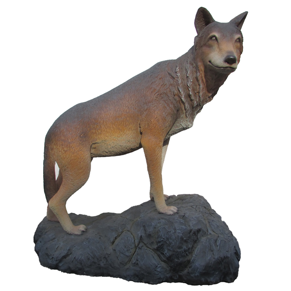 Wolf on Rock 3D Model