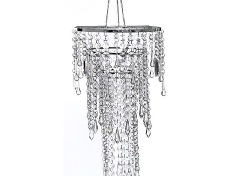 Crystal Pendant 3 Tier Chandelier with acrylic droplets