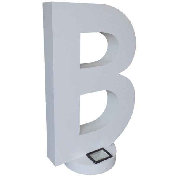 Giant Letter "B" c/w uplighter