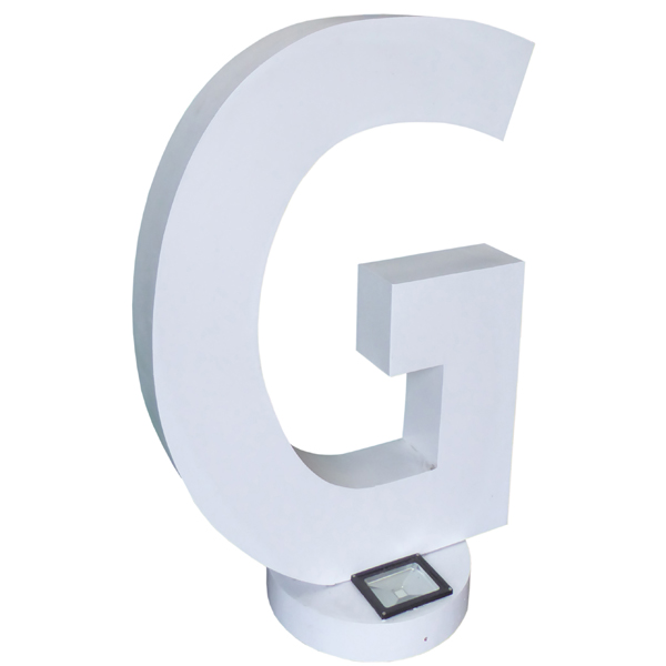 Giant Letter "G" c/w uplighter