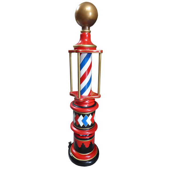 Victorian Barber Pole with Light