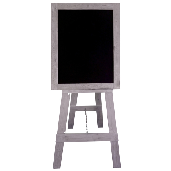 Whitewash Framed Blackboard & Easel
