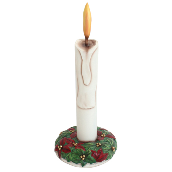 Christmas Candle with Holly Base 6ft