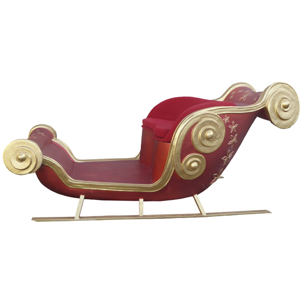 Christmas Sleigh in Red & Gold