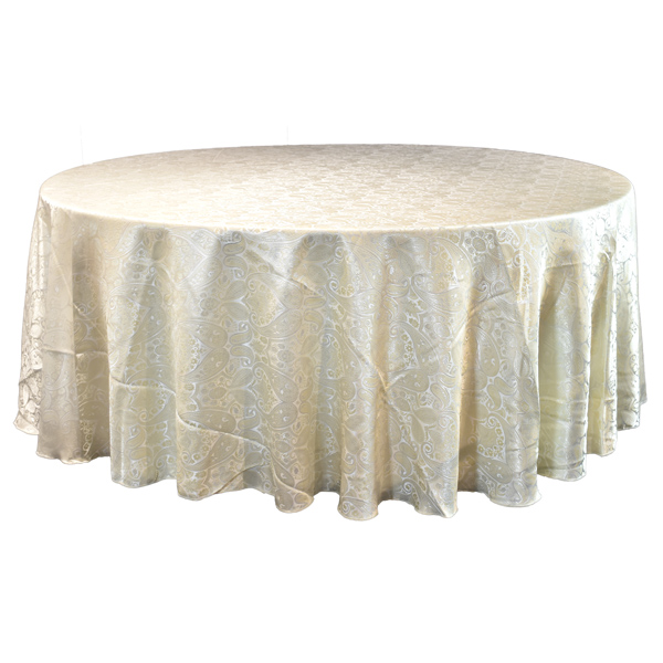 Ivory Paisley Jacquard Table Cloth