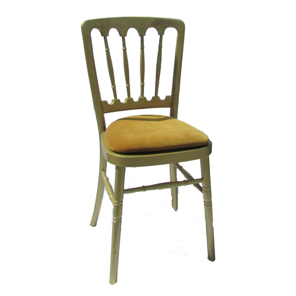 Meecham Chair Gold c/w Gold Seat Pad