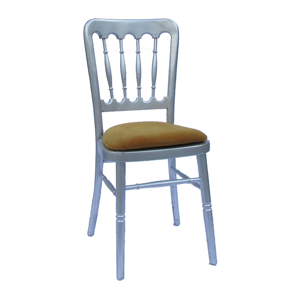 Meecham Chair Silver c/w Gold Seat Pad