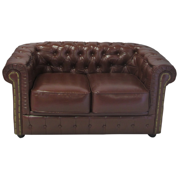 Chesterfield 2 Seater Sofa Brown