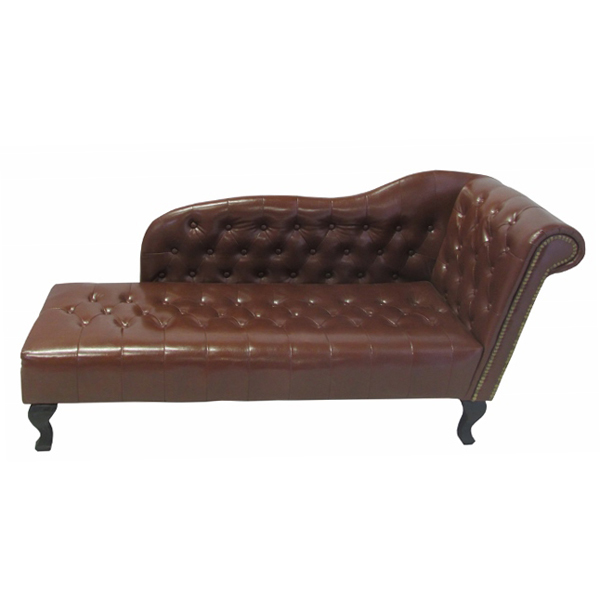 Chesterfield Brown Chaise Longue