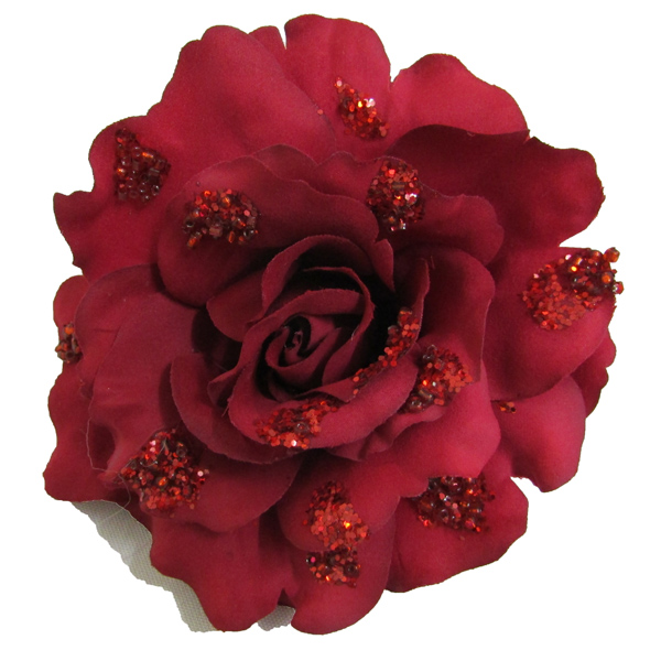 Red Rose with Clip