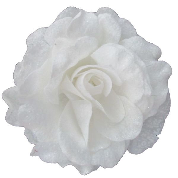 White Rose with Clip