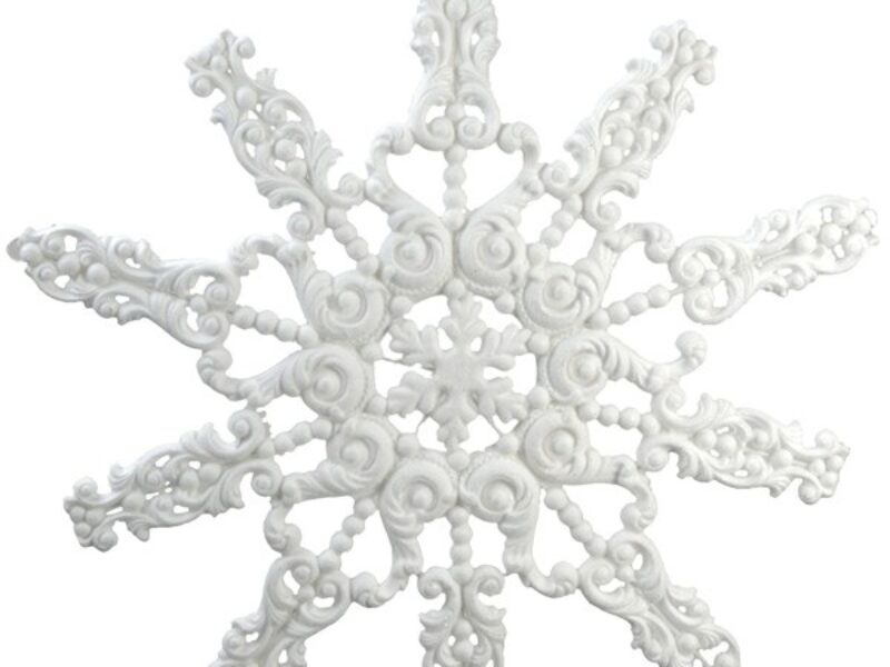 Giant Flocked Snowflake 3D