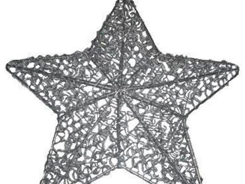 Wire Star in Silver Sparkle