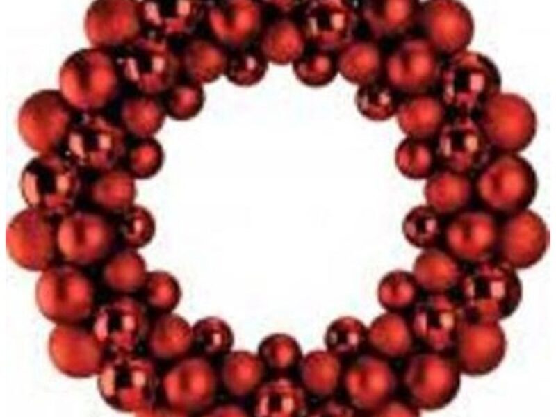 Bauble Wreath Red