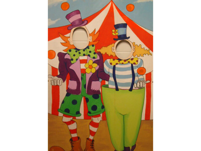 Clown Flat with Head cutouts No 1