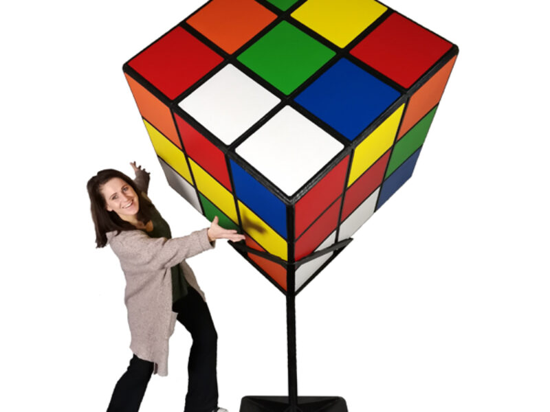 Giant 3D Rubik's Cube c/w stand