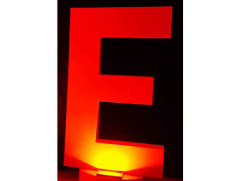 Giant Letter "E" c/w uplighter