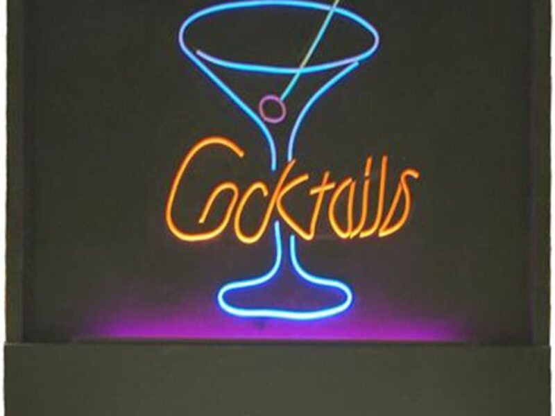 Neon Effect Sign "Cocktails"