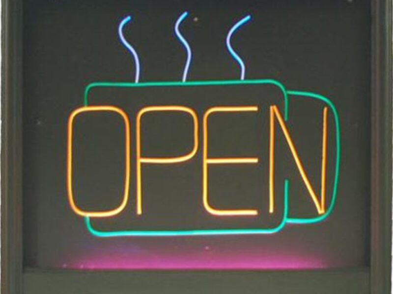 Neon Effect Sign "Open"