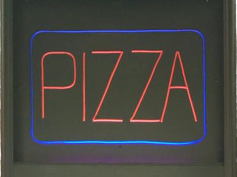 Neon Effect Sign "Pizza"