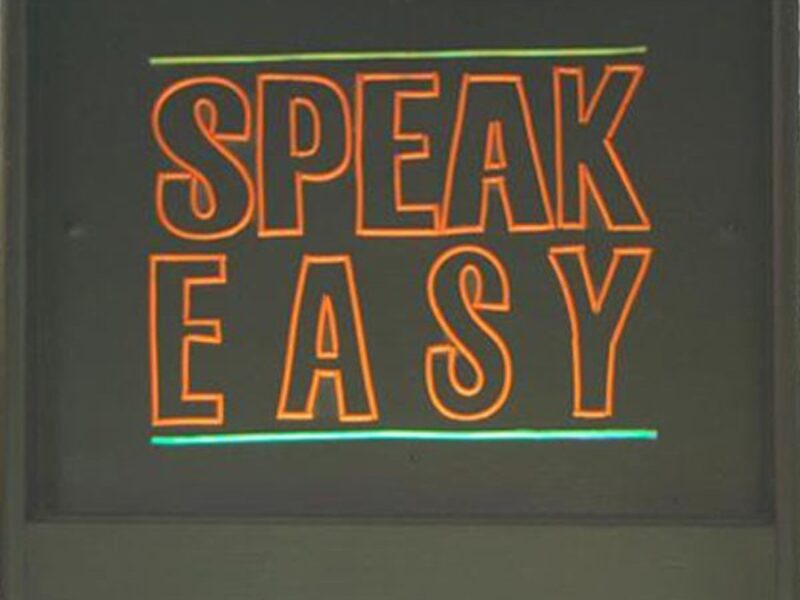 Neon Effect Sign "Speak Easy"