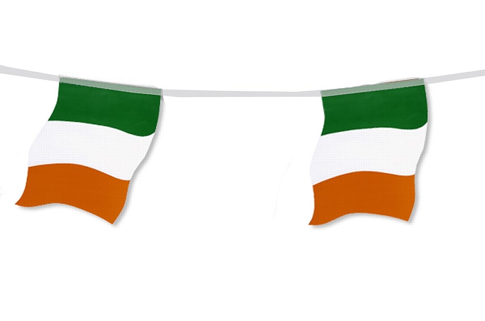 Bunting Irish Flag Plastic 6m