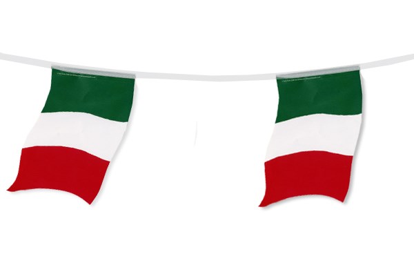 Bunting Italian Small Flags Plastic 2.5m