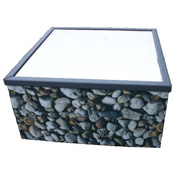 Table Mirrored with Stone Effect